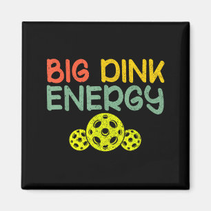 Aimant Énergie retro grosse dink pickleball drôle pickle