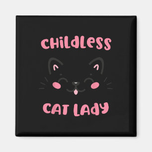 Aimant Enfant Chat Lady 2024 Drôle Amoureux des chats Mam