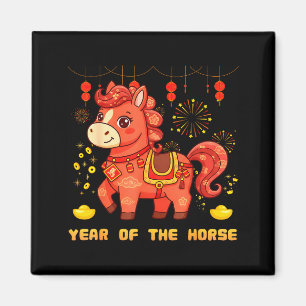 Aimant Enfant Cheval Chinois Tout-Petit
