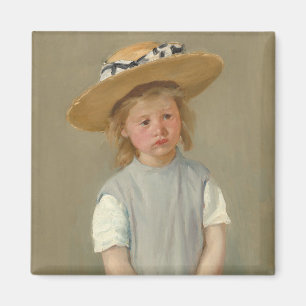 Aimant Enfant dans un Casquette de paille Mary Cassatt