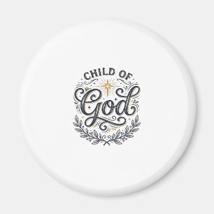 Aimant Enfant de Dieu Design de T-Shirt Gravure Vintage_1