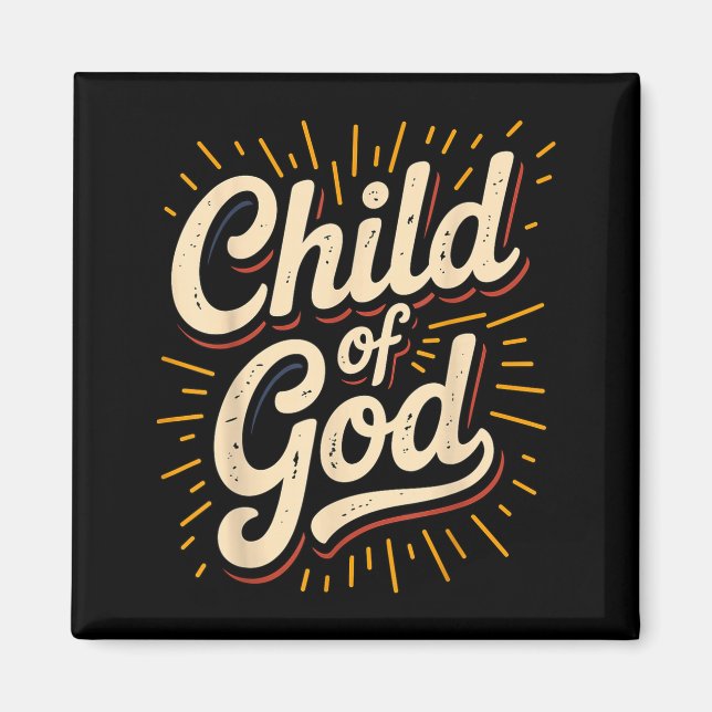 Aimant Enfant de Dieu Foi chrétienne  (Devant)