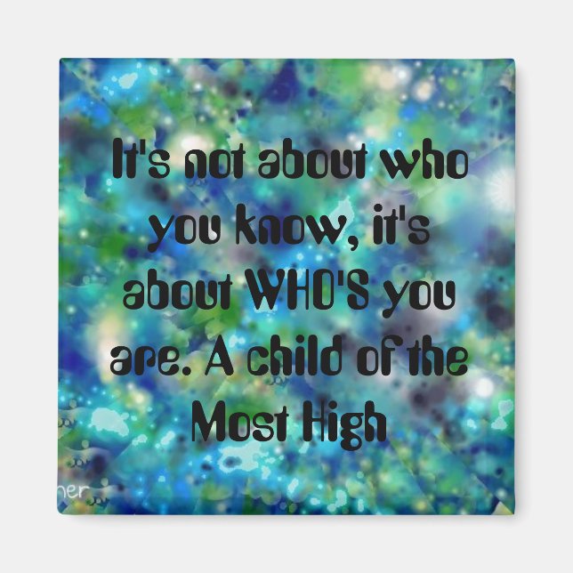 Aimant Enfant de l'art chirstien le plus inspiré (Devant)