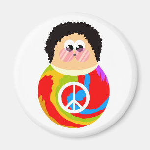 Aimant Enfant des années 60 amusant Cartoon Peace Kid