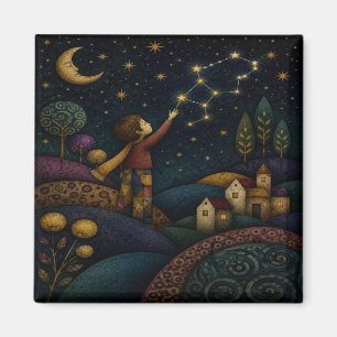 AIMANT ENFANT FANTAISISTE ATTRAPANT LES ÉTOILES