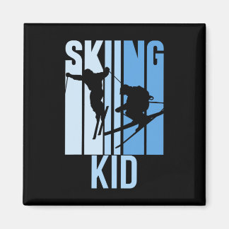 Aimant Enfant qui fait du ski Skieur Skieurs Passion