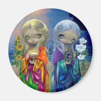 Aimant "Enfant soleil et enfant lune"