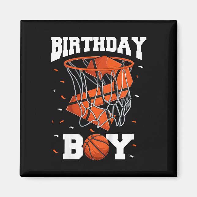 Aimant Enfants 2e anniversaire Basketball garçon de deux  (Devant)