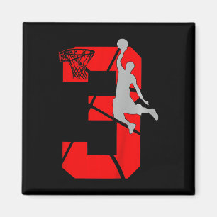 Aimant Enfants 3 ans 3ème Basketball Anniversaire FêteThè