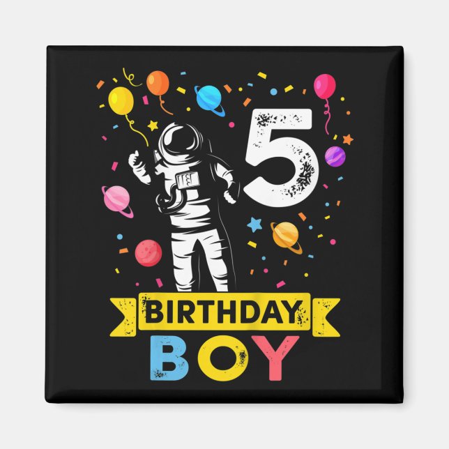 Aimant Enfants 5 ans garçon astronaute 5 ans garçon (Devant)