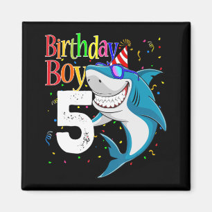Aimant Enfants 5Anniversaire Garçon requin Jaw-Quelques c