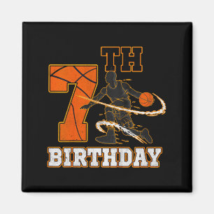 Aimant Enfants 7e anniversaire basketball enfants garçons