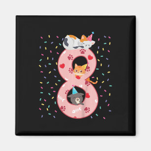 Aimant Enfants 8e anniversaire fille mignonne tenue de ch