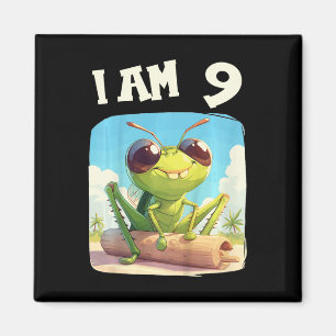 Aimant Enfants 9 Ans 9 Anniversaire Criquets Garçon Fille