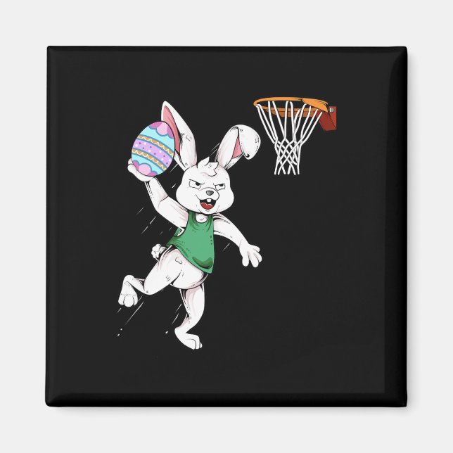 Aimant Enfants Bunny de Pâques garçons Hommes Rabbit Dunk (Devant)