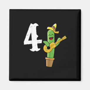 Aimant Enfants Cactus Lover Mexicaine 4Anniversaire Cadea