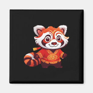 Aimant Enfants Chinois Filles Garçons Drôle Panda Rouge D
