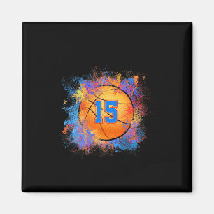 Aimant Enfants de 15 ans 15e anniversaire de basket-ball