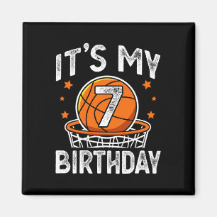 Aimant Enfants de 7 ans Basketball Sport 7e Anniversaire