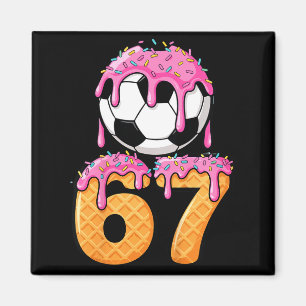 Aimant Enfants Football Drip Numéro 67 Garçons Joueur de