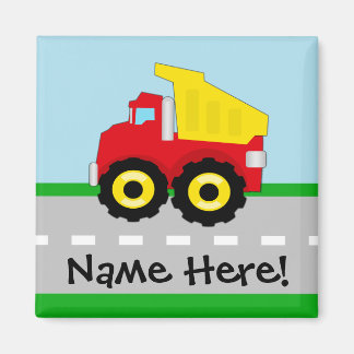 Aimant Enfants garçons Construction camion