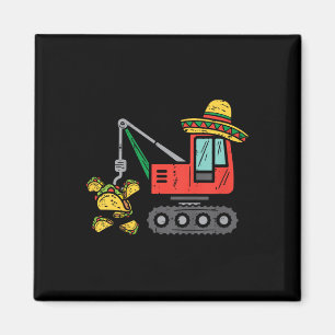 Aimant Enfants Grue Mexicaine Tacos Garçons Cinco De Mayo