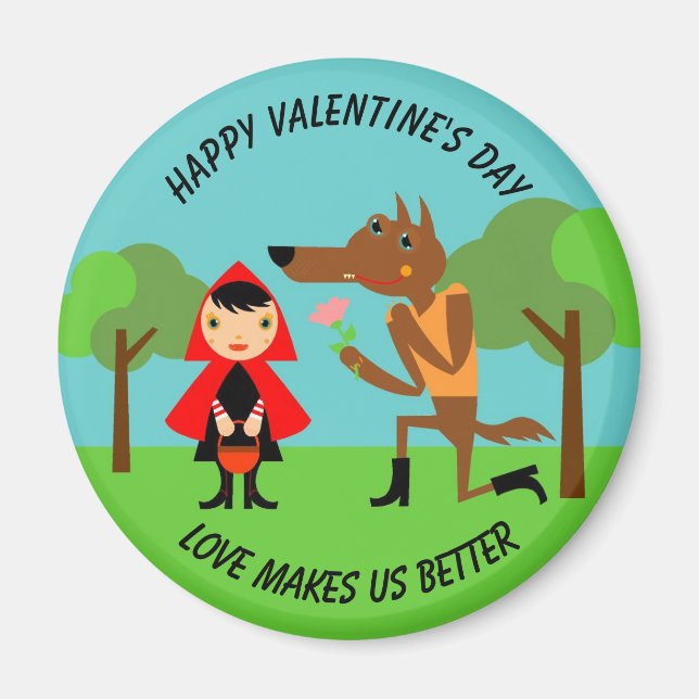 Aimant Enfants Heureuses Saintes-Valentin (Devant)