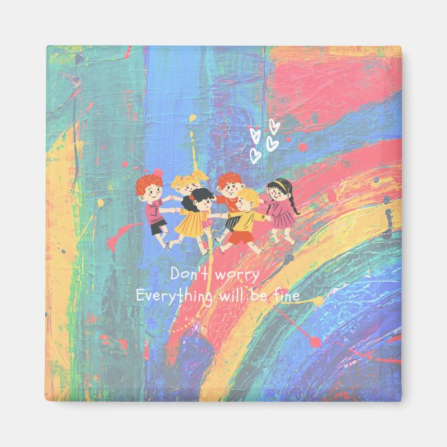 Aimant Enfants heureux (Devant)