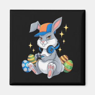 Aimant Enfants Joyeux Jour de Pâques Jeu Vidéo Oeufs Bunn