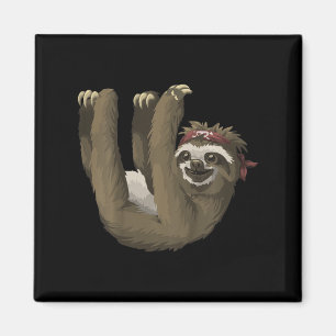 Aimant Enfants mignonne Sloth Retro Sloths Tee