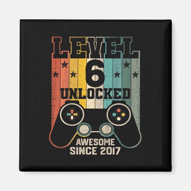 Aimant Enfants Niveau 6 Déverrouillé Awesome 2017 Jeu vid (Devant)