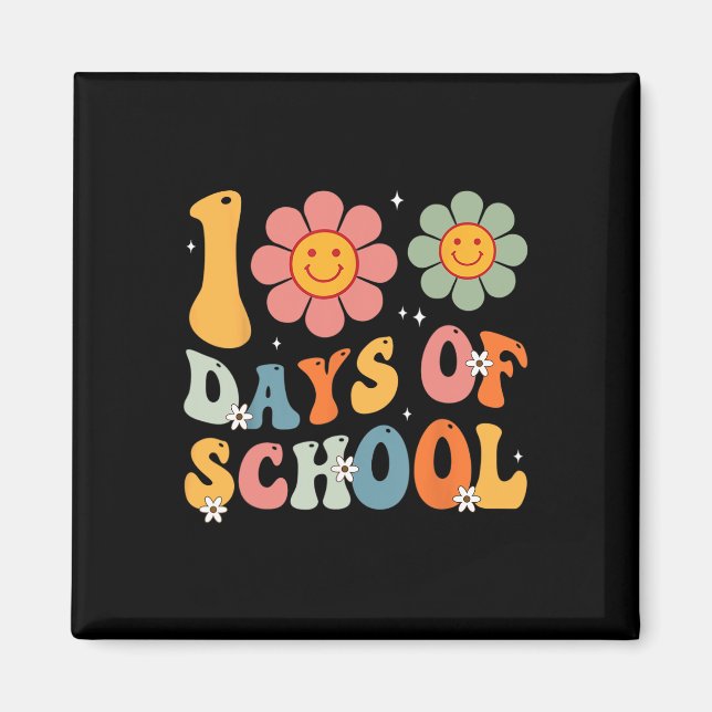 Aimant Enfants Retro Super 100 Jours Joyeux 100E Jour De  (Devant)