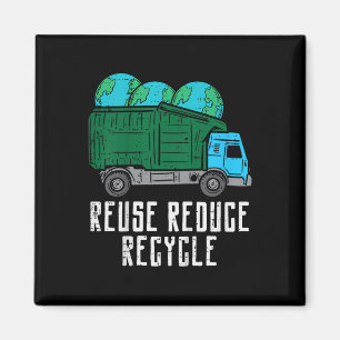 Aimant Enfants réutiliser Réduire Recycle Garbage Truck E