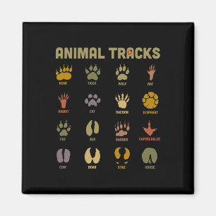 Aimant Enfants Sauvage Animaux Tracks Enfants Apprendre