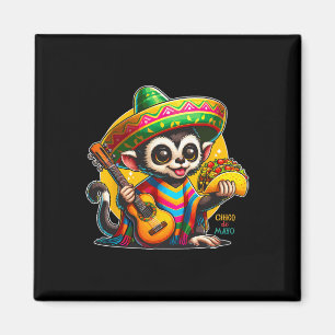Aimant Enfants Singe Mexicain Avec Sombrero Et Poncho Cin