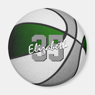 Aimant enfants sports vert gris équipe couleurs basket-ba