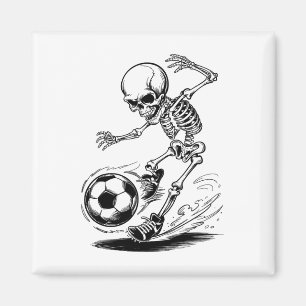 Aimant Enfants squelettes effrayants jouant au football H