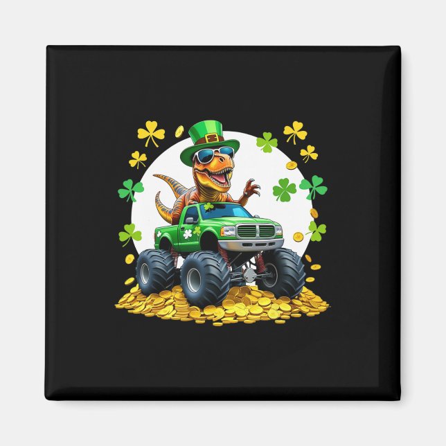 Aimant Enfants St Patricks Day 2026 - Monstre à cheval Di (Devant)