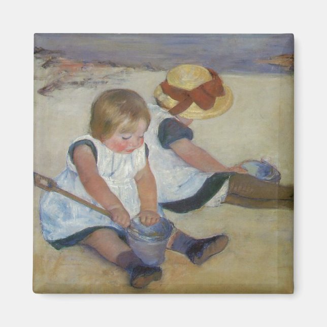 Aimant Enfants sur la plage, Mary Cassatt (Devant)
