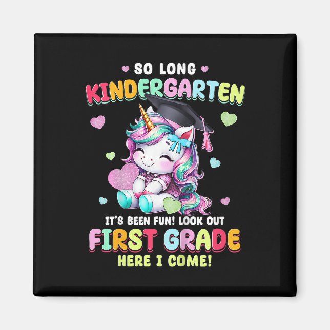 Aimant Enfants Unicorn si longue maternelle Graduation De (Devant)