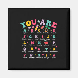 Aimant Enfants Vous Êtes Lettres Alphabet Abcs École Élèv
