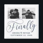 Aimant Enfin minimaliste Mariage 2 Photo Enregistrer la d<br><div class="desc">Ça valait la peine d'attendre et maintenant vous êtes enfin prêt à envoyer votre sauvegarde des dates! Ce mariage minimaliste à l'exception de la date magnets sont parfaitement simple mais super moderne. Personnalisez facilement le design en ajoutant vos propres photos, noms et date mariage. Les éléments correspondants se trouvent dans...</div>