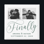 Aimant Enfin minimaliste Mariage 2 Photo Enregistrer la d<br><div class="desc">Ça valait la peine d'attendre et maintenant vous êtes enfin prêt à envoyer votre sauvegarde des dates! Ce mariage minimaliste à l'exception de la date magnets sont parfaitement simple mais super moderne. Personnalisez facilement le design en ajoutant vos propres photos, noms et date mariage. Les éléments correspondants se trouvent dans...</div>