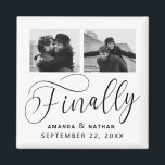 Aimant Enfin minimaliste Mariage 2 Photo Enregistrer la d<br><div class="desc">Ça valait la peine d'attendre et maintenant vous êtes enfin prêt à envoyer votre sauvegarde des dates! Ce mariage minimaliste à l'exception de la date magnets sont parfaitement simple mais super moderne. Personnalisez facilement le design en ajoutant vos propres photos, noms et date mariage. Les éléments correspondants se trouvent dans...</div>