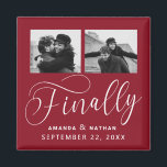 Aimant Enfin minimaliste Mariage 2 Photo Enregistrer la d<br><div class="desc">Ça valait la peine d'attendre et maintenant vous êtes enfin prêt à envoyer votre sauvegarde des dates! Ce mariage minimaliste à l'exception de la date magnets sont parfaitement simple mais super moderne. Personnalisez facilement le design en ajoutant vos propres photos, noms et date mariage. Les éléments correspondants se trouvent dans...</div>