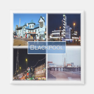 Aimant ENG032 BLACKPOOL, Lancashire, Angleterre, Réfrigér
