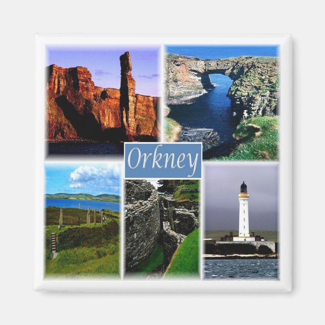 Aimant ENG055 LES ORKNEY ISLANDS ORKNEYS, Angleterre, Fri (Devant)