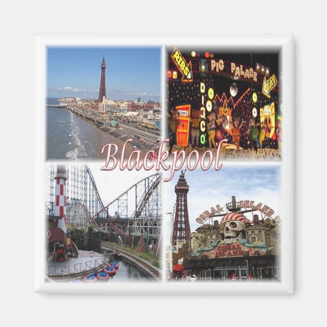 Aimant ENG100 BLACKPOOL, Angleterre, Europe, Fridge (Devant)
