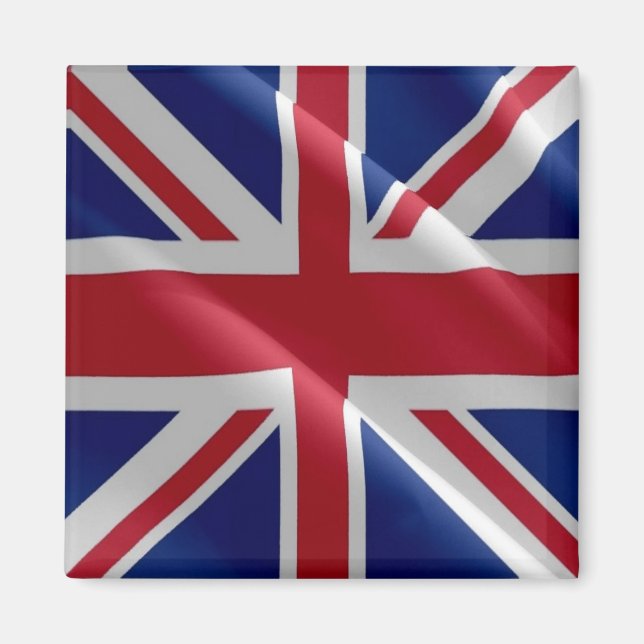 Aimant ENG103 DRAPEAU DE VAGUE DU ROYAUME-UNI, Frigo (Devant)