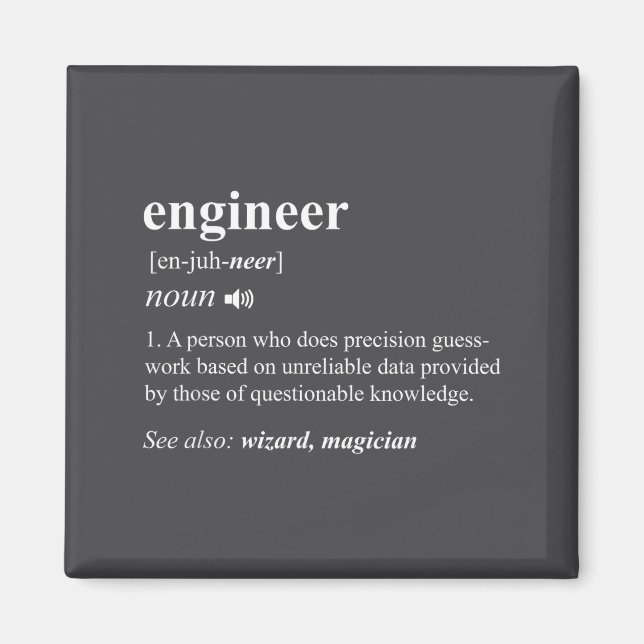 Aimant Engineer Definition Funny Engineering Mechanical C (Devant)